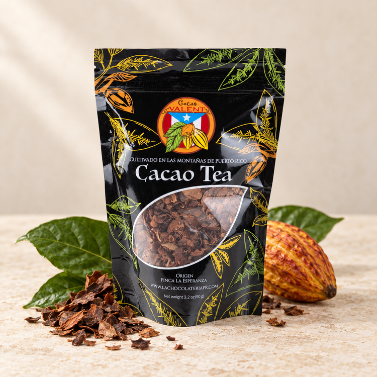 Cacao Tea con cascarillas y hojas de cacao